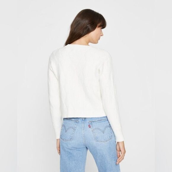 New Club Monaco Diamond Crew Neck  Sweater in Black Size XL - Picture 8 of 9